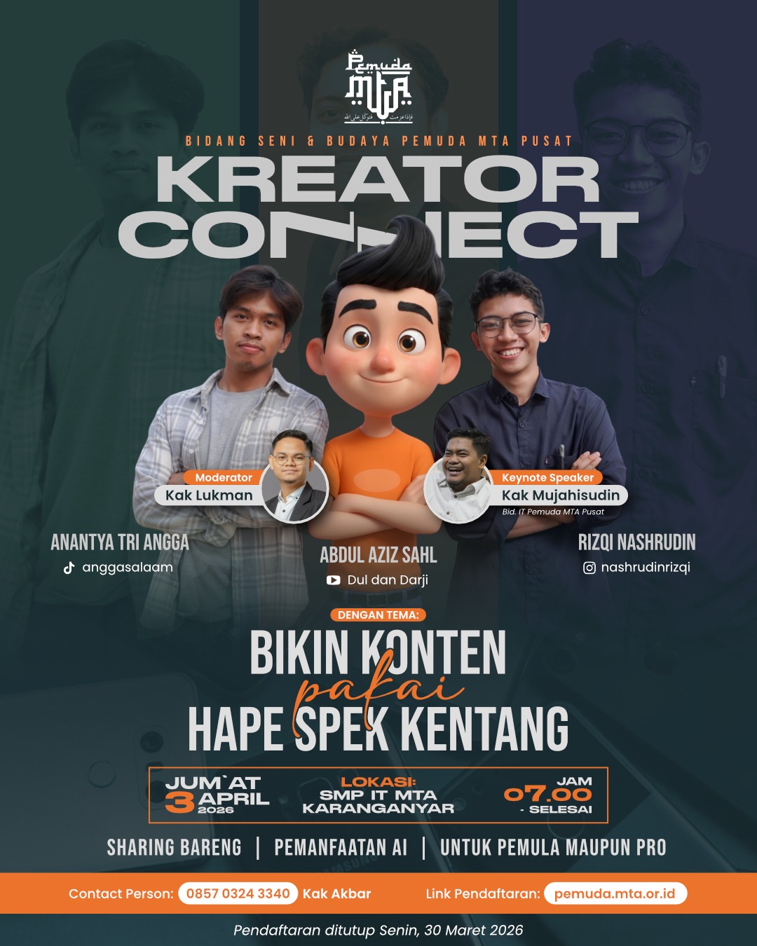 Flyer Event Bikin Konten Pakai Hape Spek Kentang
